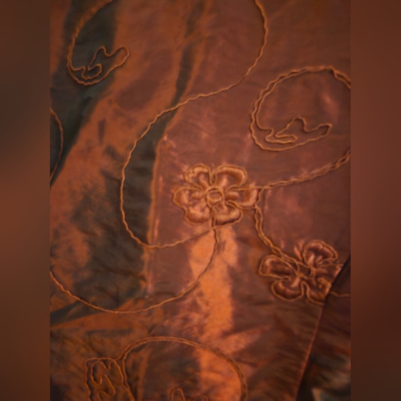 Agora Satin Ruffled Blazer, size Medium - Picture 5 of 7